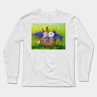 Rabbit in lavender Long Sleeve T-Shirt